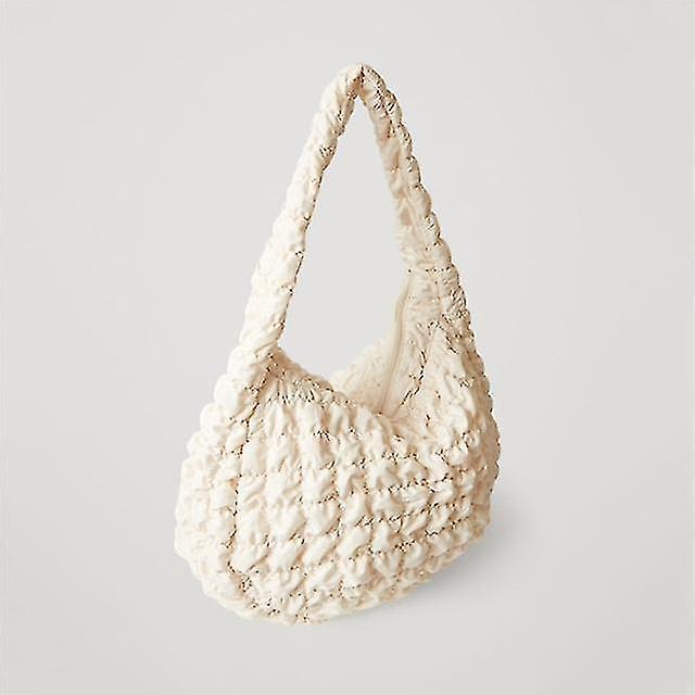 Casual Grande Capacità Tote Shoulder Bags Designer Ruched Handbag Luxury Nylon Quilted Imbottito Crossbody Bag Donna Big Purse 2021