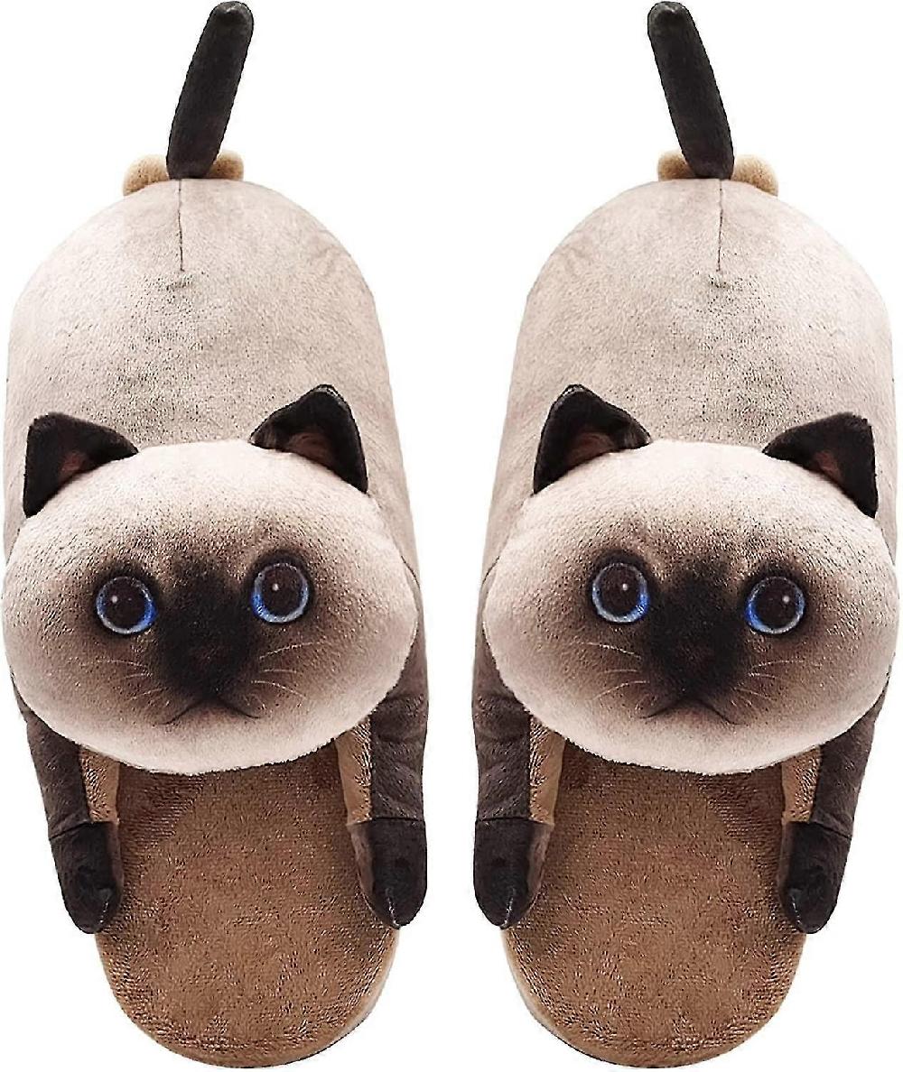 Cat Fuzzy Slippers For Women bed Fluffy Slippers Shoes cute Animal Indoor And Outdoor Slippers i Slippers soft Non-slip cat