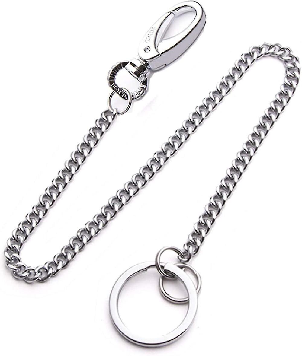 Catena in acciaio inox da 25 cm per appendere chiavi o portafoglio sui pantaloni per donna e/o uomo by Liangery (