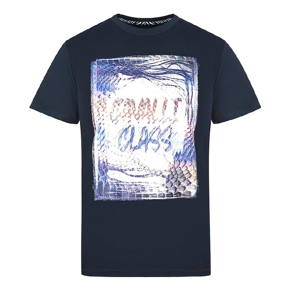 Cavalli Class Box Logo Navy Blue T-Shirt