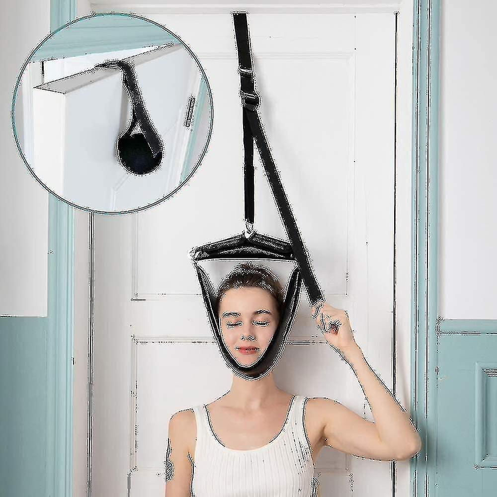 Cervical Neck Traction Device Portable Over Door Device For Neck Pain Relief Overhead Traction Stre