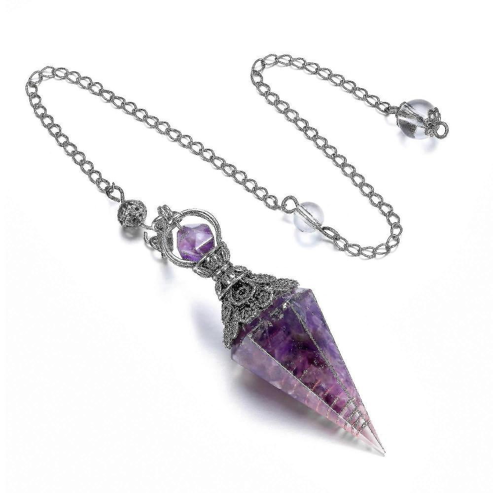Chakra Crystal Pendulum Crystal Points Gemstone Hexagonal Reiki Healing