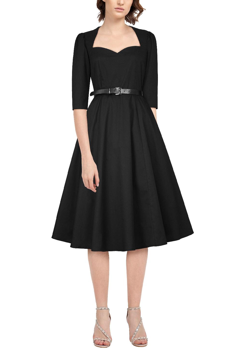Chic Star Bow Back Dress In Black