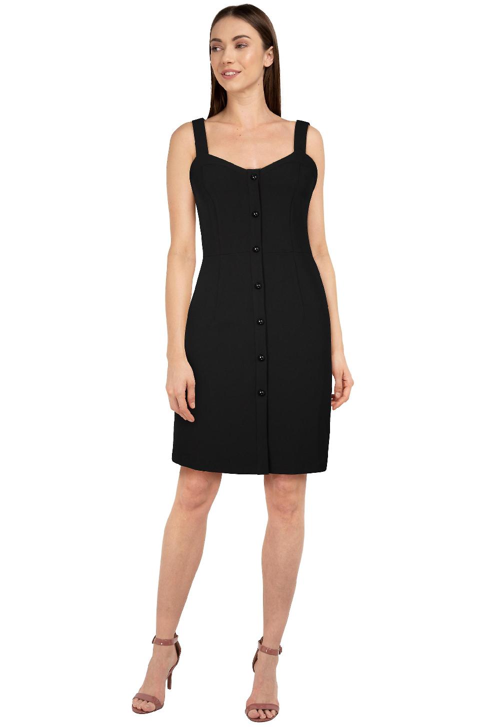 Chic Star Strap Dress In Black