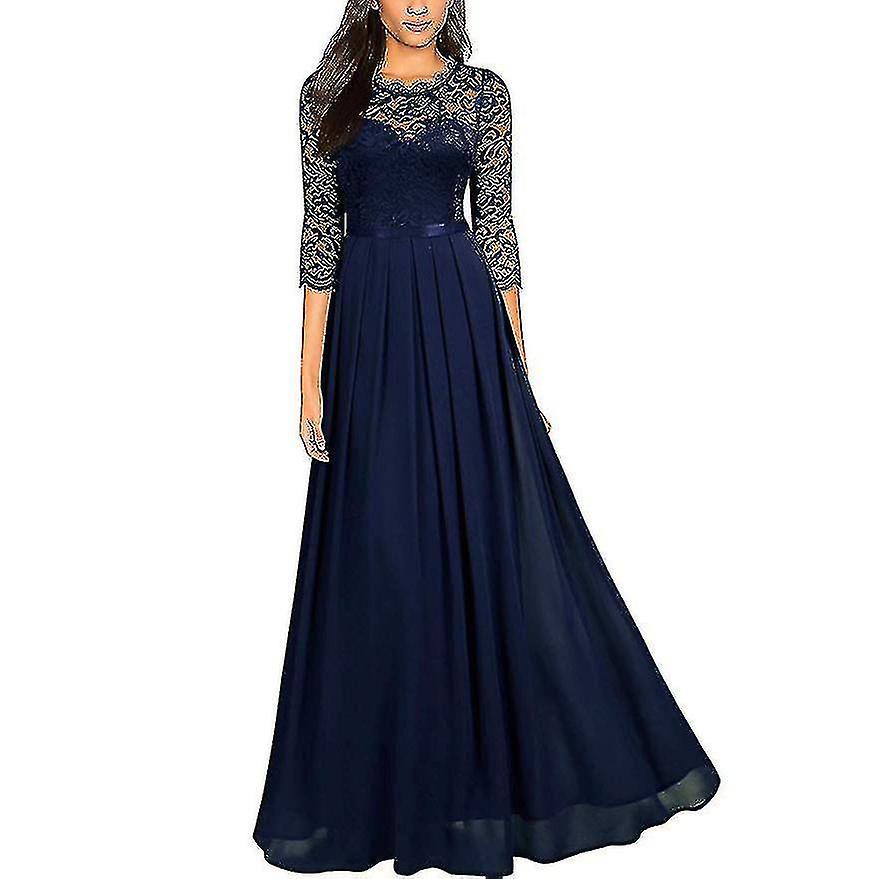 Chiffon Dress Lace Dress Bridesmaid Evening #yg