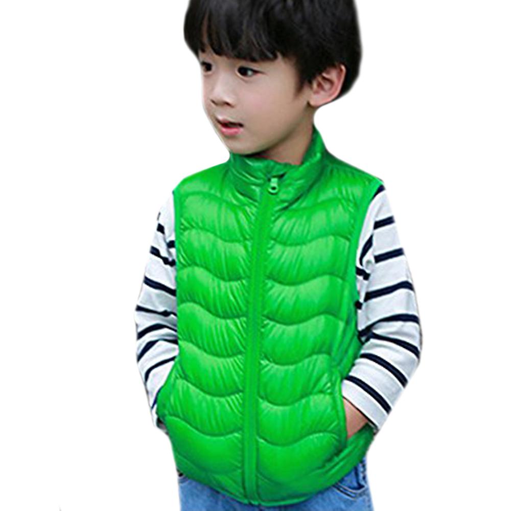 Child Thin Light Stand Collar Waistcoat Down Coat