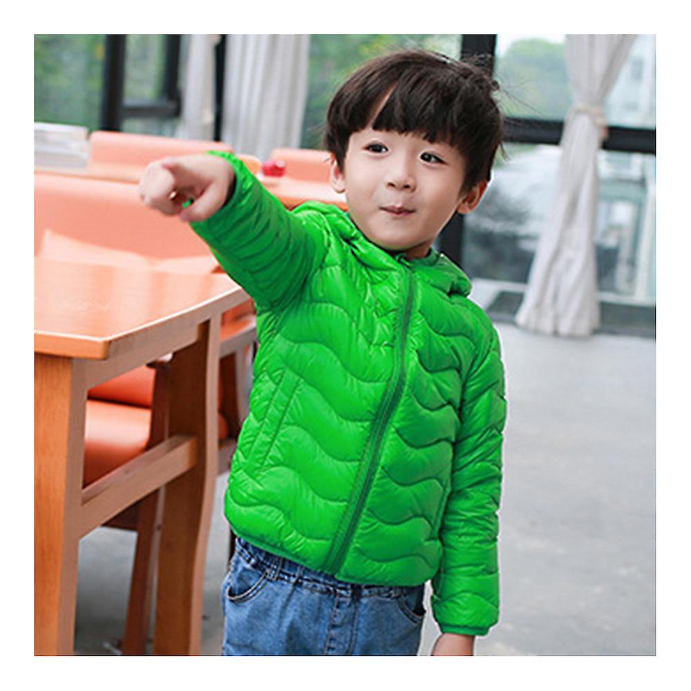 Child Wave Pattern Light Thin Down Coat Con cappuccio