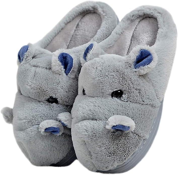 Children Adult Cotton Slippers Hippopotamus Household Slippers Plush Slippers Animal Slippers