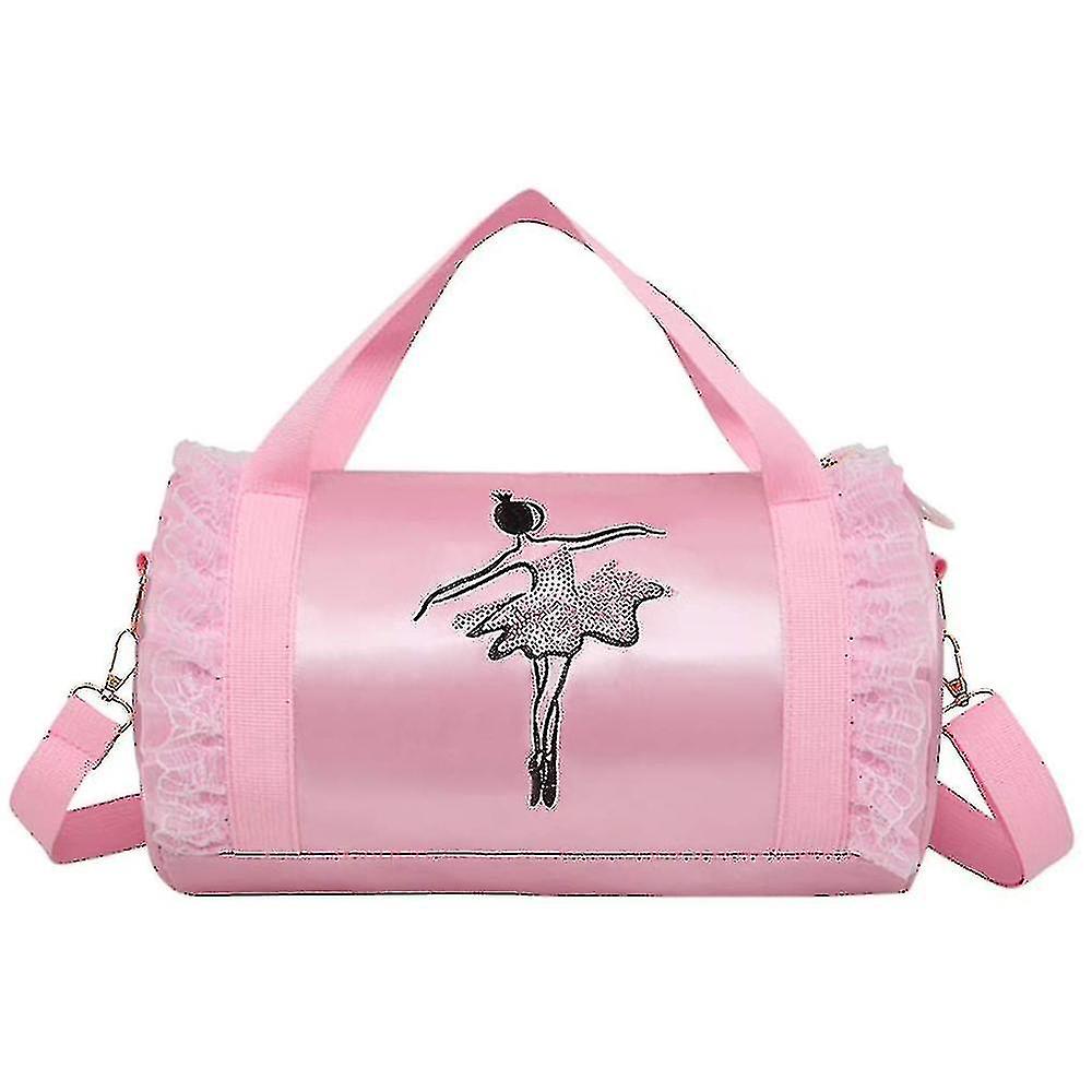 Children's Dance Bag Shoulder Bag Girls Latin Dance Bag Ballet Bag(1piece pink)