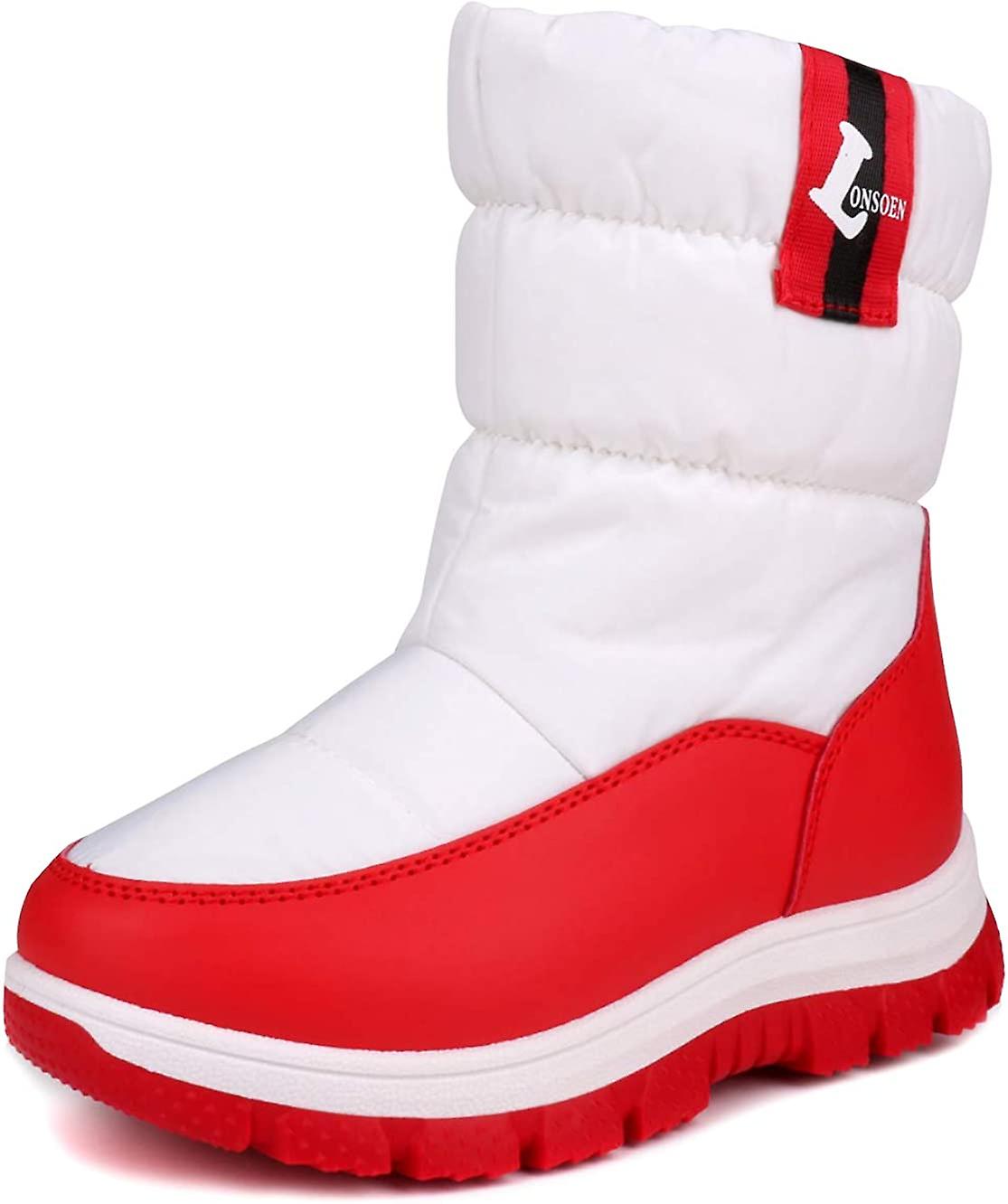 Childrens Winter Snow Boots For Girls Boys Cold Weather Outdoor Casual Fur Boots