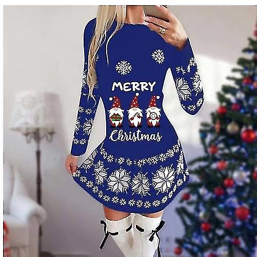 Christmas Dresses Cosplay Women 2022 Cartoon Animal Print Party Dress Women Christmas Costume Props Long Sleeve Bodycon Dress