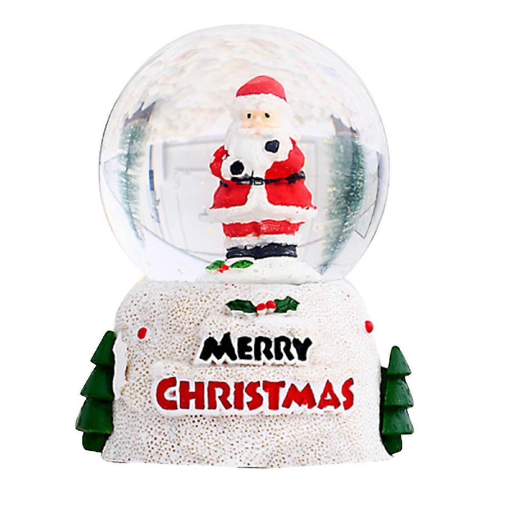 Christmas Glowing Crystal Ball English Glass Ball Desktop Ornaments Christmas Eve Children Gift Old Man Small