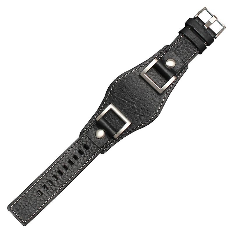 Cinturino in pelle bovina marrone nero da 24 mm per orologi FOSSIL JR1157