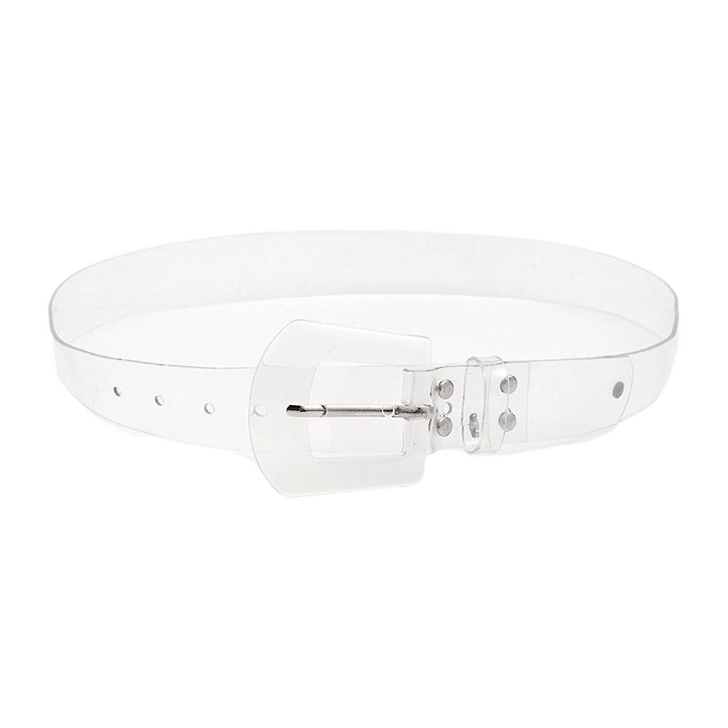 Cinturino In Vita Con Fibbia Ad Ardiglione Clear Dazzling Belt Strap Solid Color Waistband