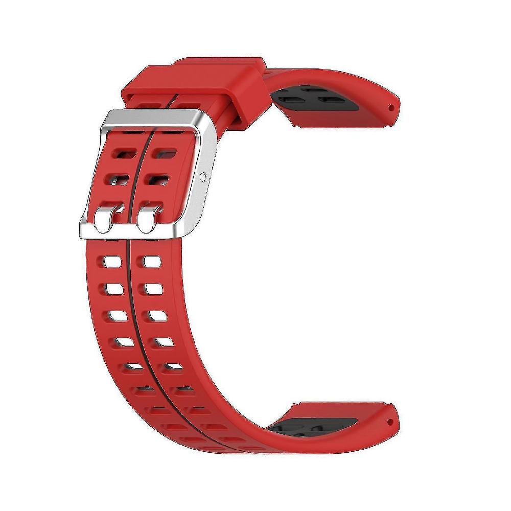 Cinturino regolabile in silicone antisudore Braccialetto in silicone sostituzione per Polar V800 (colore: rosso e nero)