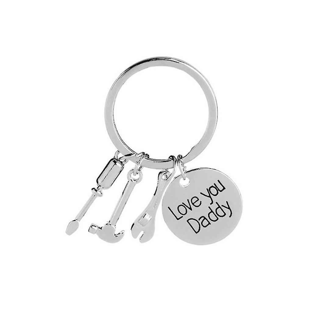 Clearance Sales Fashion Metal Keychain Father'S Day Holiday Gift Love You Daddy
