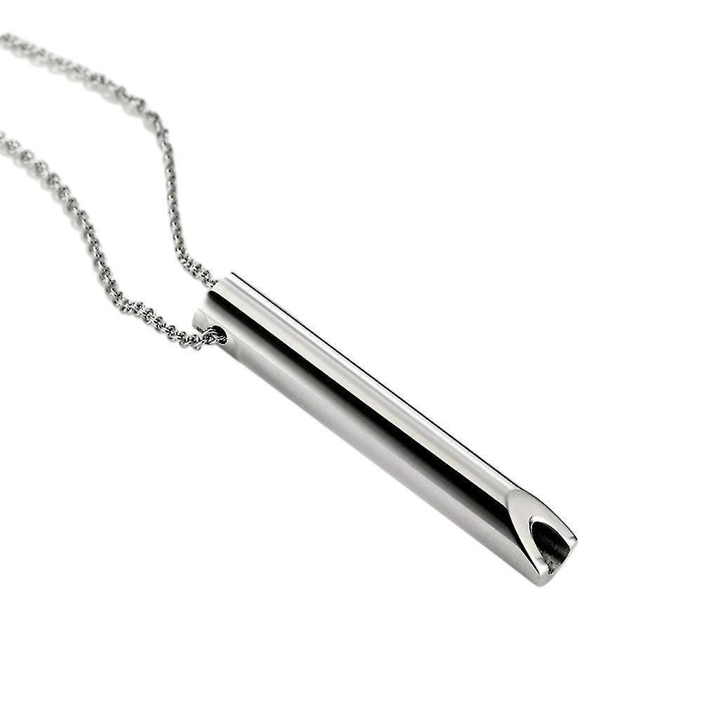Collana Breathlace Smettere di fumare Collana di respirazione consapevole in acciaio inossidabile per l'ansia calma Collana antifumo di armonia