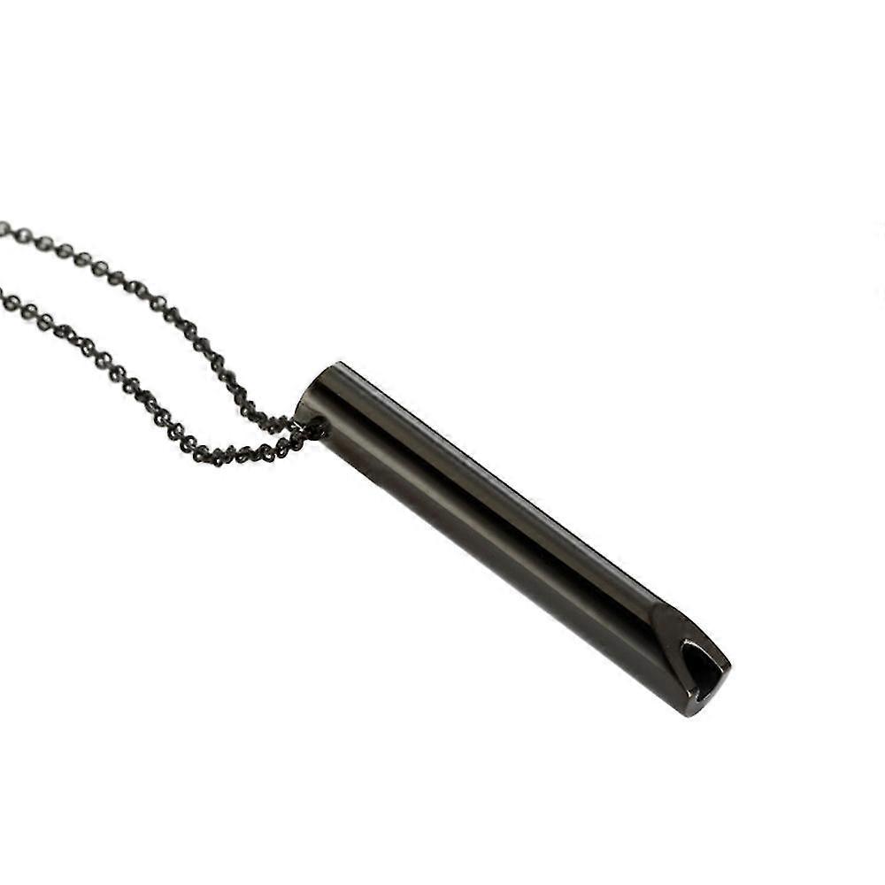 Collana Breathlace Smettere di fumare Collana di respirazione consapevole in acciaio inossidabile per l'ansia calma Collana antifumo di armonia