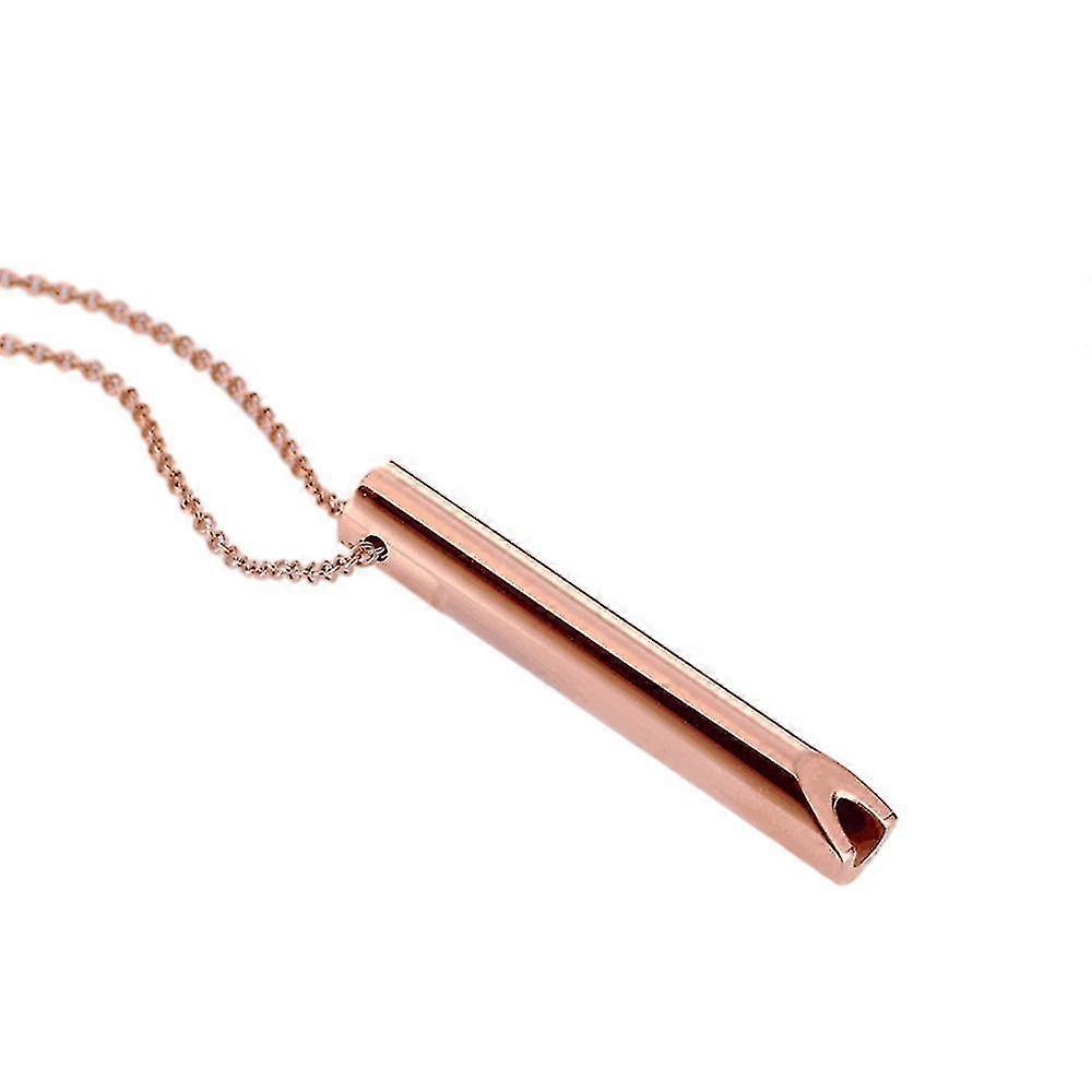 Collana Breathlace Smettere di fumare Collana in acciaio inox Mindful Breathing per l'ansia Collana calma anti-fumo Stress Anxiety Relief Gift - Rosa