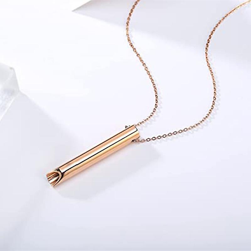 Collana di ansia in acciaio inossidabile articoli per alleviare l'ansia collana di respirazione consapevole la collana per ansia stress meditazione di sollievo dall'attacco di panico T