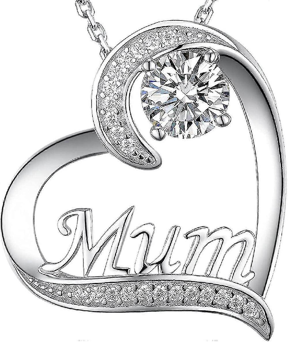 Collana mamma per mamma 925 argento sterling amore cuore pendente pietre nascita gioielli regali per la festa della mamma