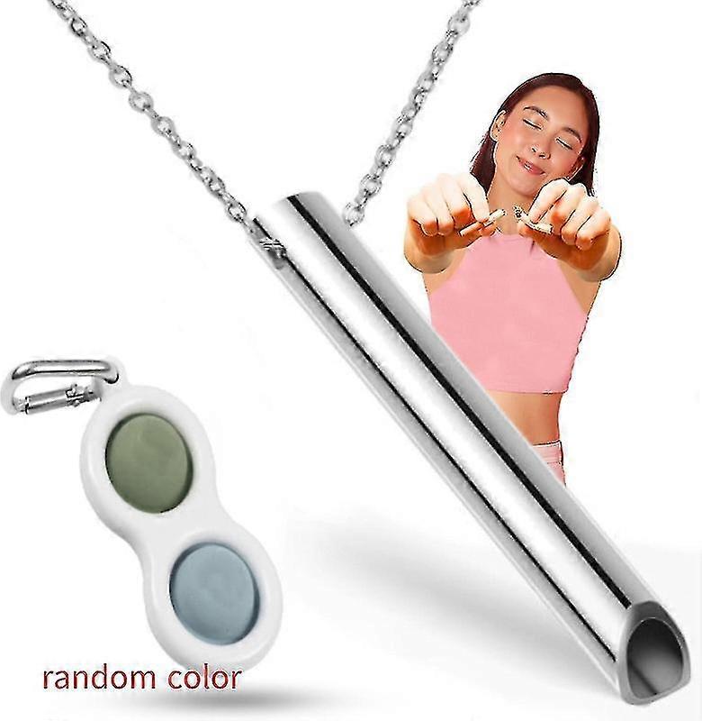 Collana Stop Smoking - Catena Senza Fumo da Uomo - Sollievo dallo Stress dopo aver smesso di fumare - colore acciaio - Codice prodotto 44598