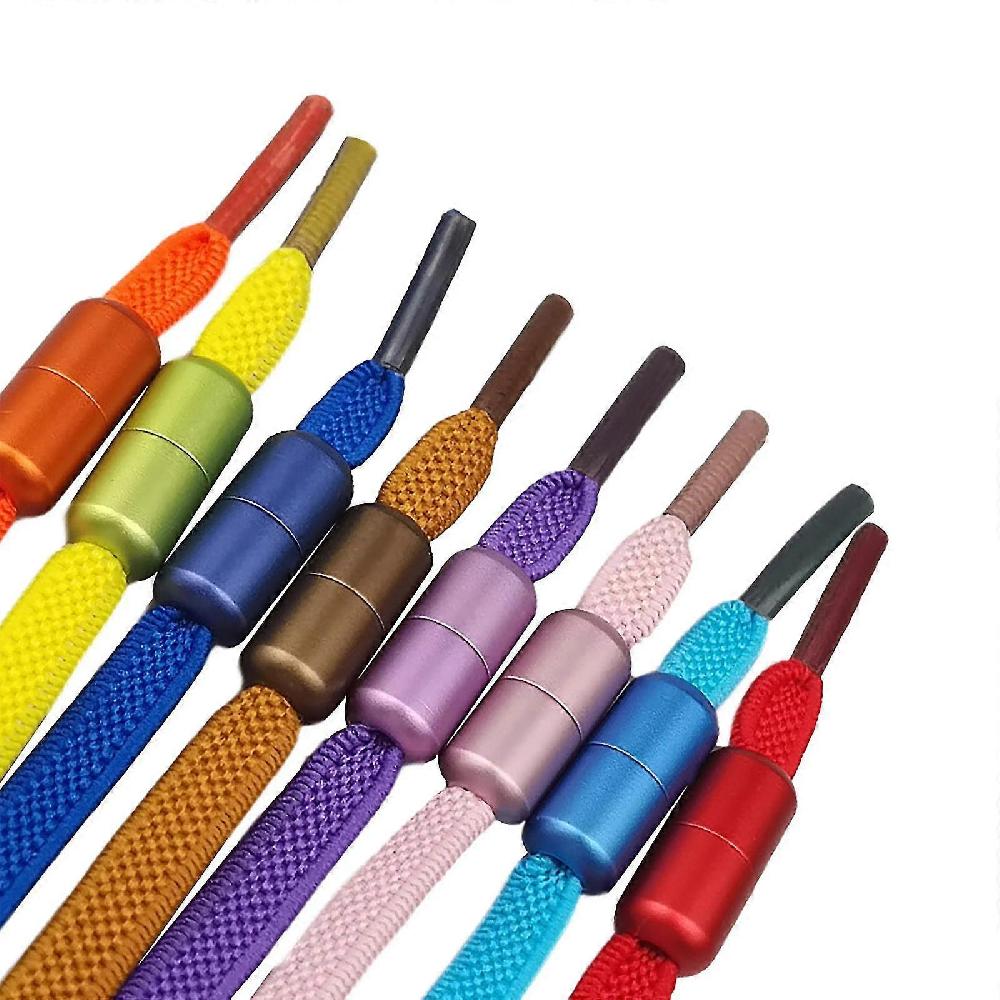 Color Metal Capsule Shoelace Child Adult Tying-free Elastic Shoelaces