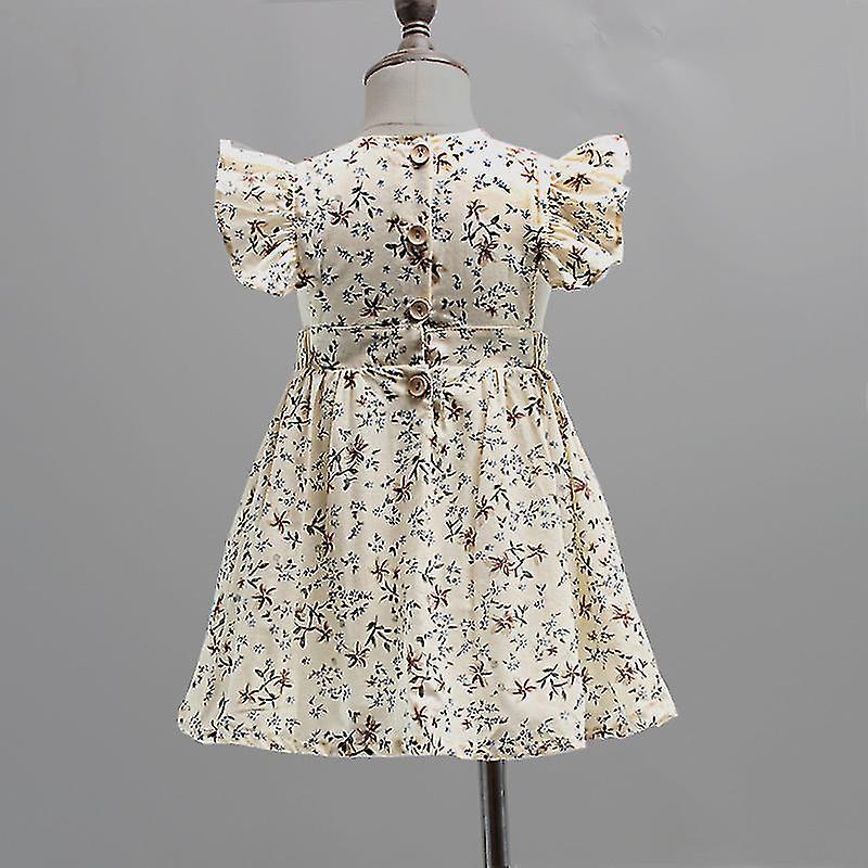 Colorato Bambino Bambina Vestito Bambino Bambina Ragazza Flared Pizzo Principessa Festa Vestito