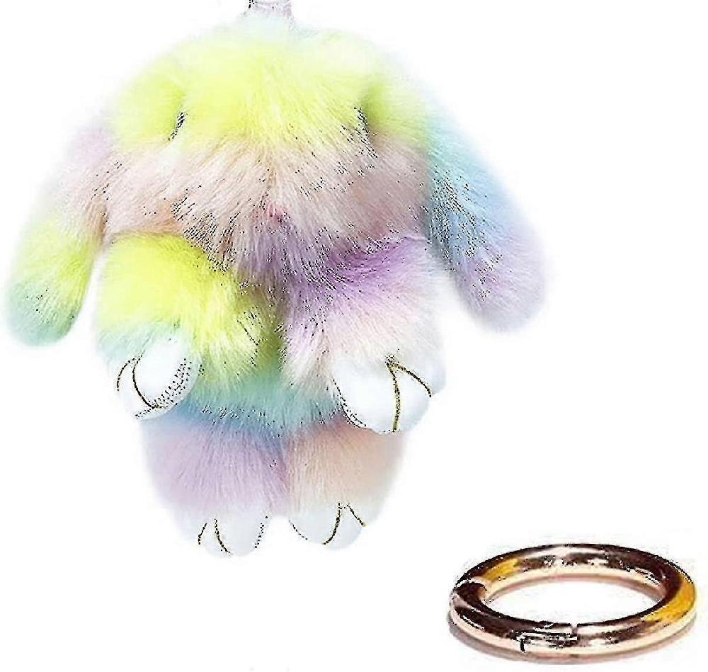 Coniglietto Portachiavi Carino Rex Pelliccia sintetica portachiavi Borsa auto Portachiavi
