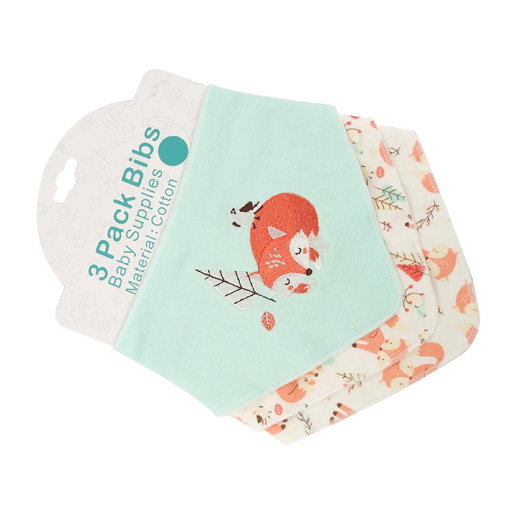 Cotton Newborn Baby Bib For Little Girls And Boys Birthday Party Gifts Fox Design