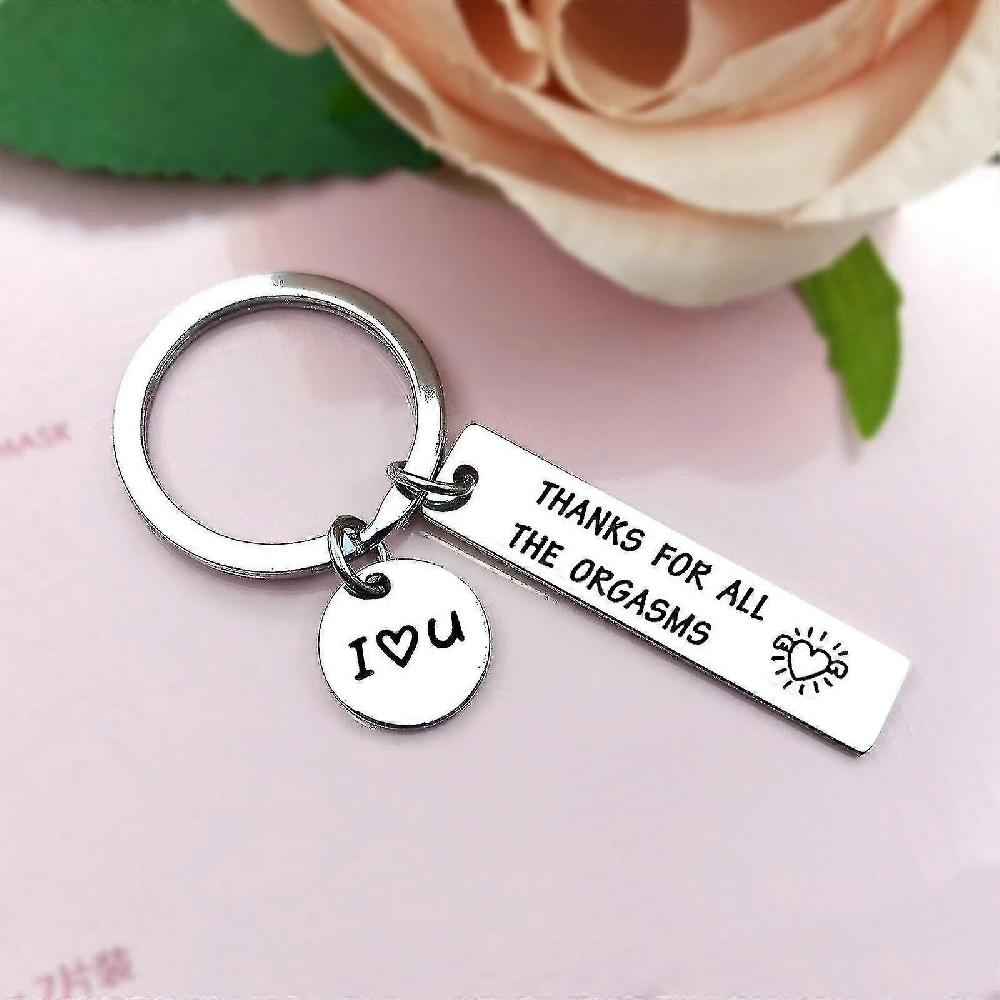 Couple Keychain Gifts For Boyfriend Girlfriend Thank You All The Orgasms Keyring