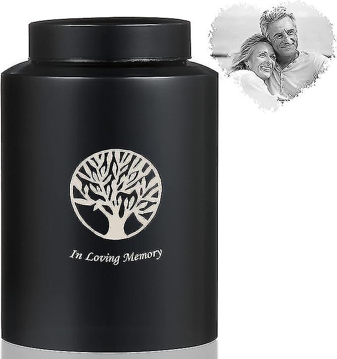 Cremation Ashes Urn Stainless Steel Urn With Thread Lid For Human Ashes Funeral Urn For Human Pet Ashes Hair Tree Of Life Funeral Burial Urn In Lo
