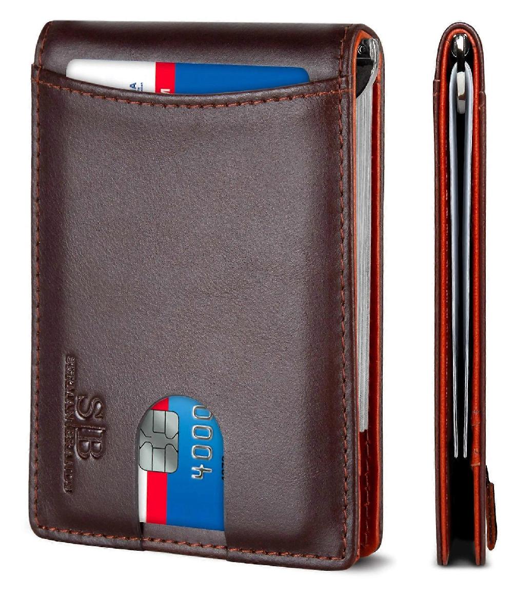 Cross-Border Men's Wallet Wholesale Men's Carbon Fiber Cowhide Wallet Crazy Horse Leather Access Card Cover Genuine Leather Card Holder Wholesale