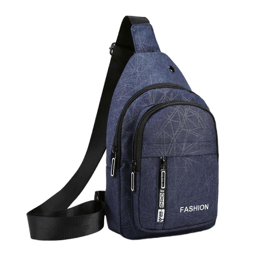 Crossbody Bag Casual Purse Chest Bag for Running Outdoor Activities Business Blue