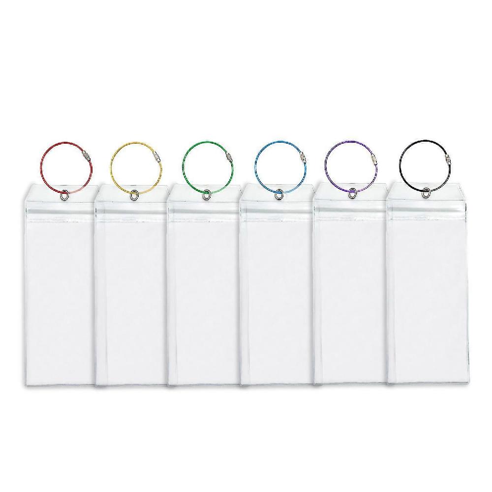 Cruise Luggage Tag Holders Clear Waterproof Pvc Pouch With Zip Seal And Steel Loops For Cruise Ships Travel