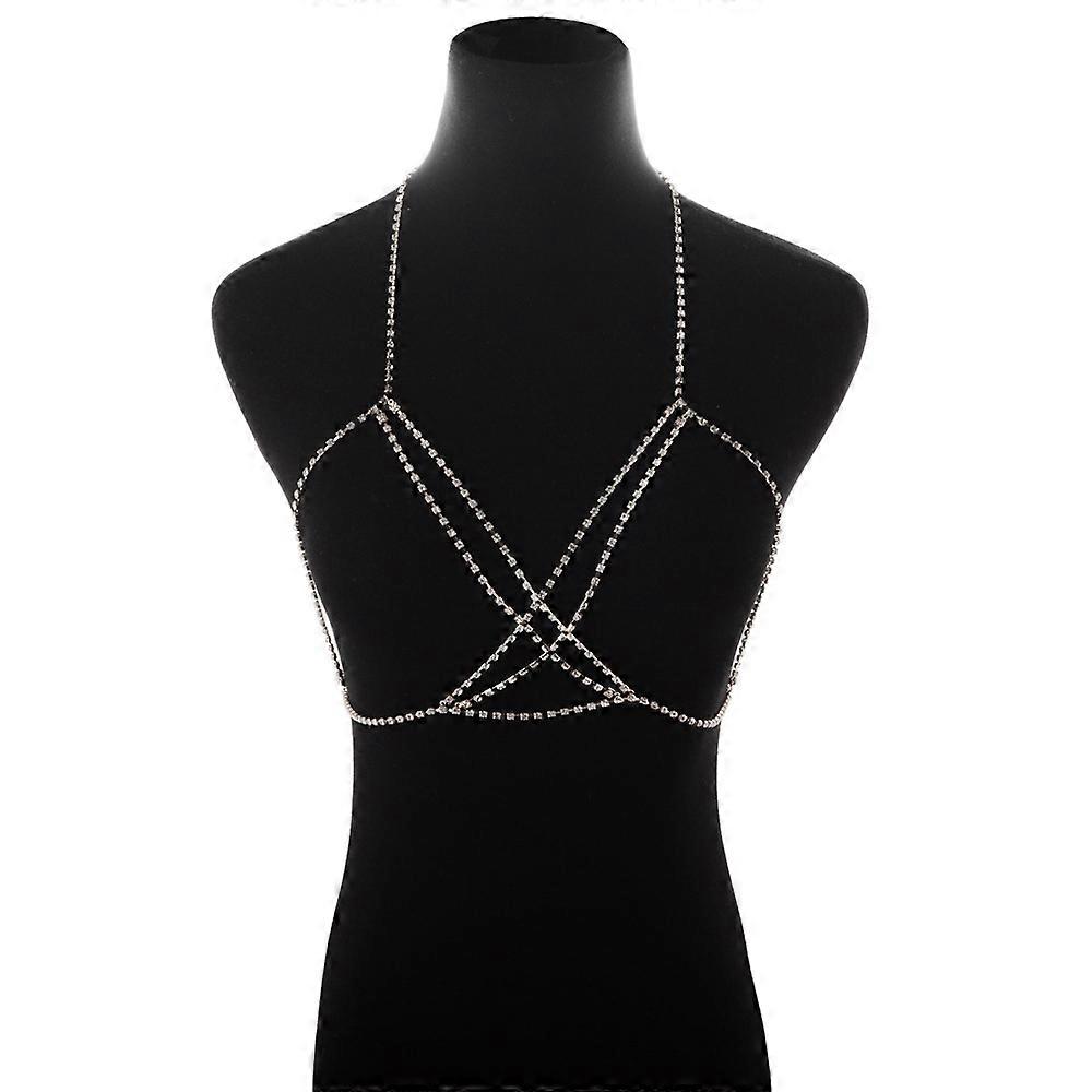 Crystal Body Chain Bikini Body Chains Nightclub Chest Chain Fashion Body Jewelry for Women and Girls