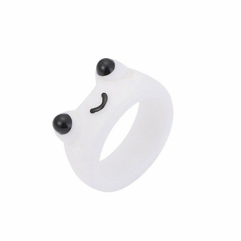 Cute Resin Acrylic Green Frog Animal Ring Finger Women Men Party Jewelry Gift