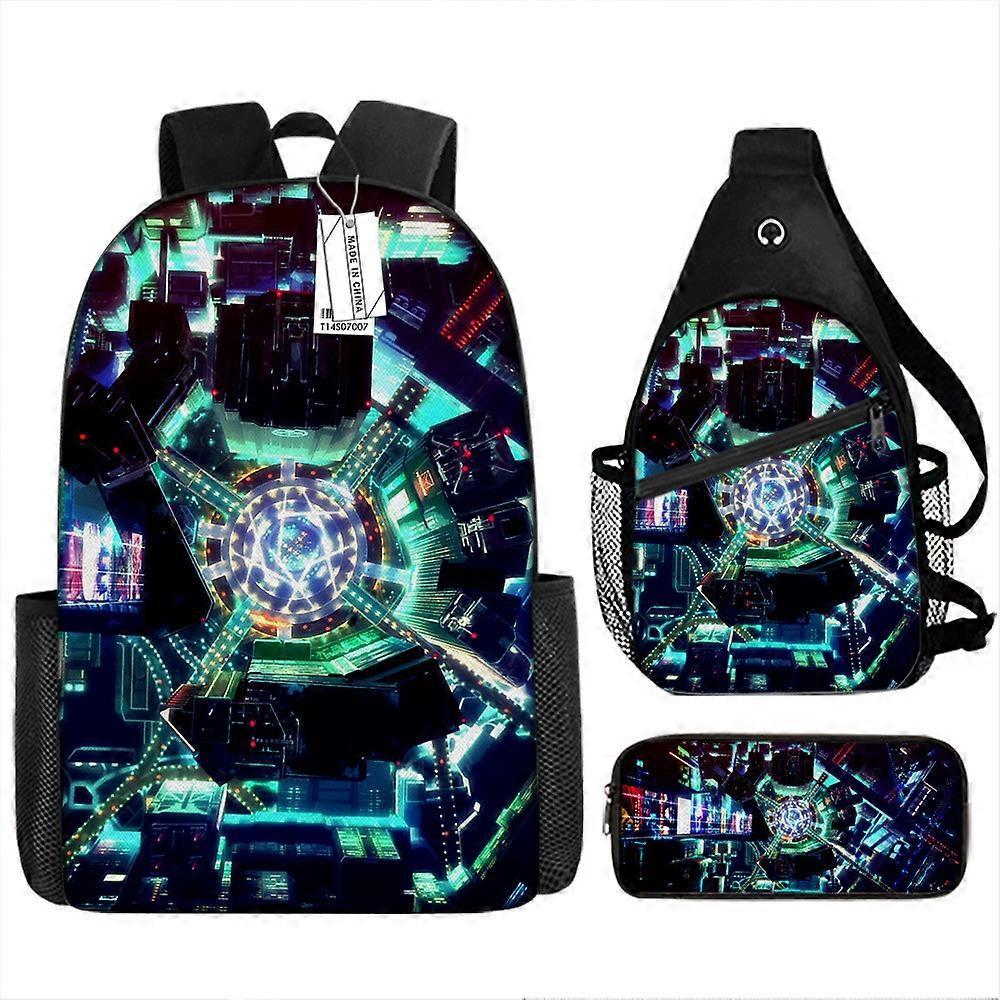 Cyberpunk: Zaino per bambini Edgewalker Zaino scolastico per studenti delle scuole primarie e secondarie Set di tre pezzi 31 -HGDMV