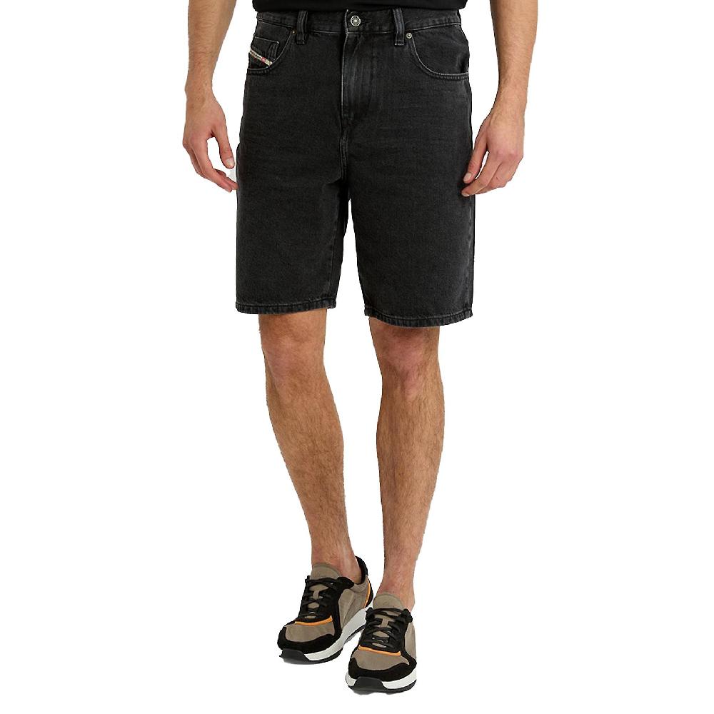 Diesel D Strukt Short Mens Denim Shorts Casual Cotton Summer Half Pants Black