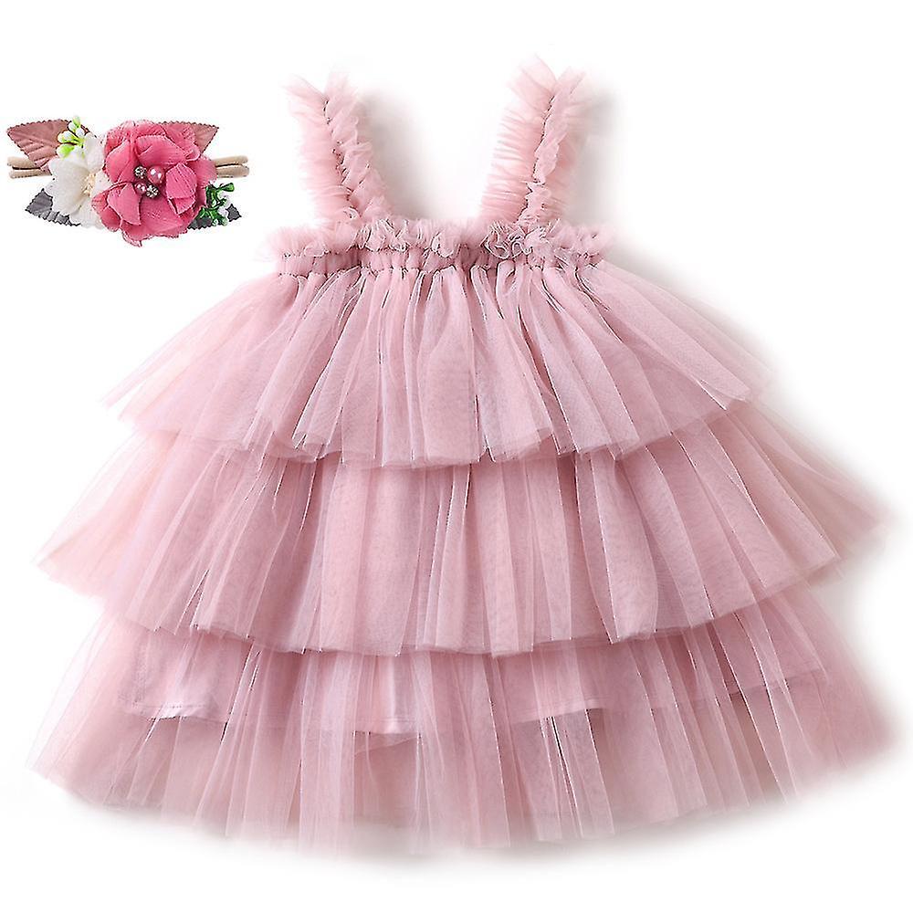 Dolce Estate Mesh Sling Dress Per Le Ragazze Bambino Bambino Compleanno Festa Di Nozze Abiti Da Principessa WHBYV