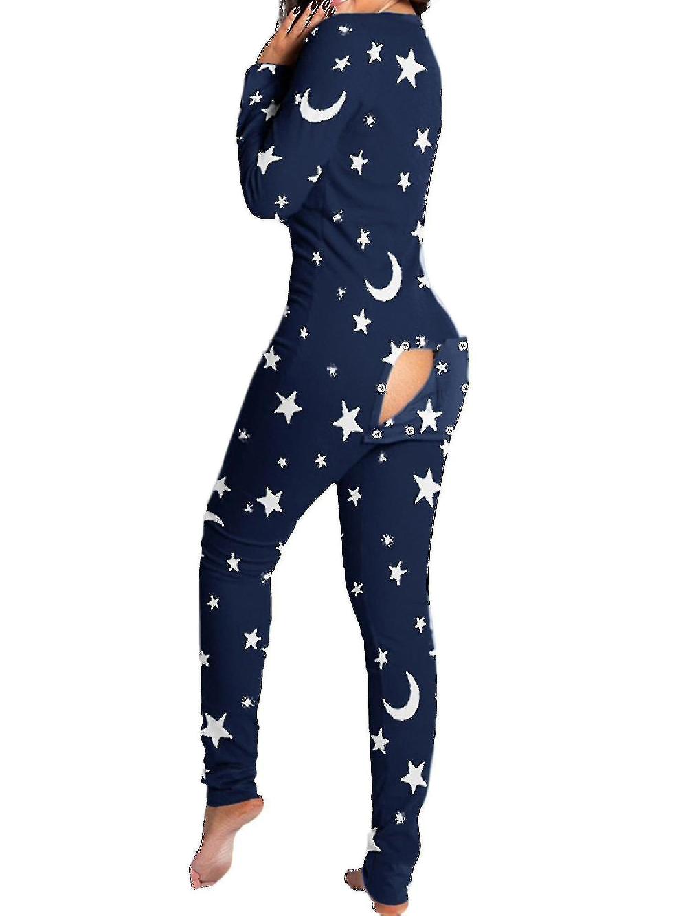 Donna Animal Pigiama One Piece Christmas Bodysuit Tuta A Maniche Lunghe Sleepwear