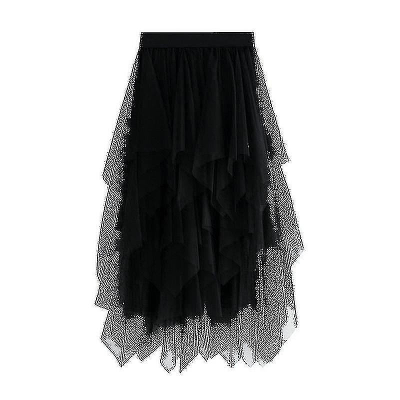 Donna Tulle Gonna Elastico Vita Mesh Lungo Paragrafo Gonna Abito