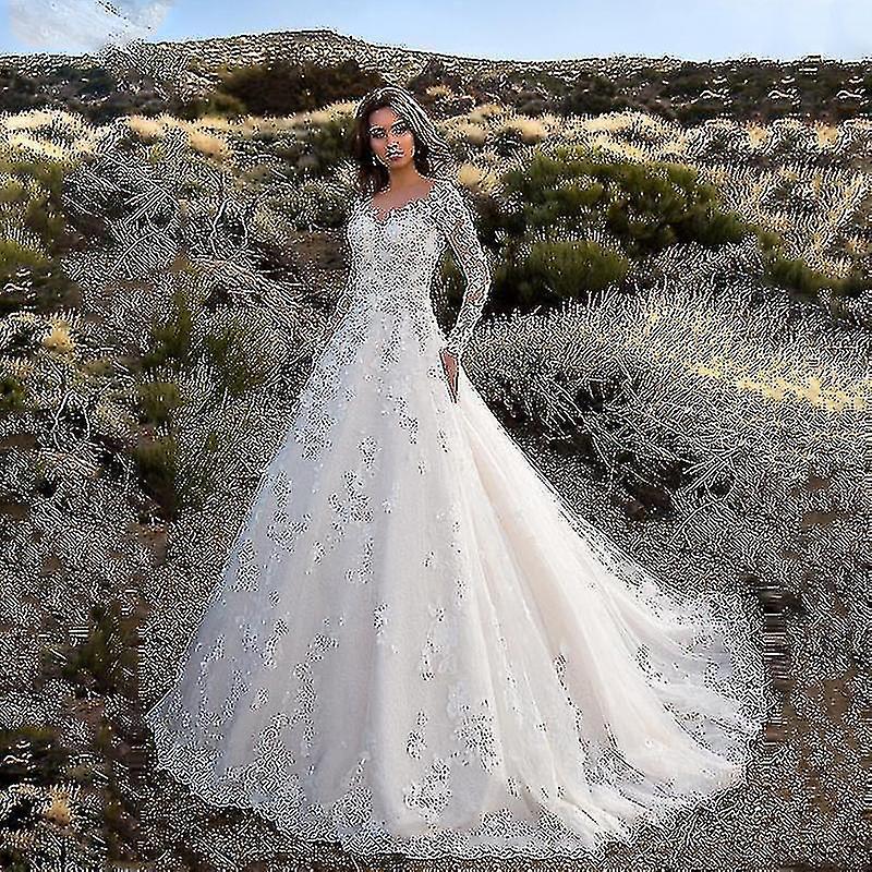 Donne a manica lunga una spalla bianco abiti da sposa da sposa per abiti da sposa da sposa