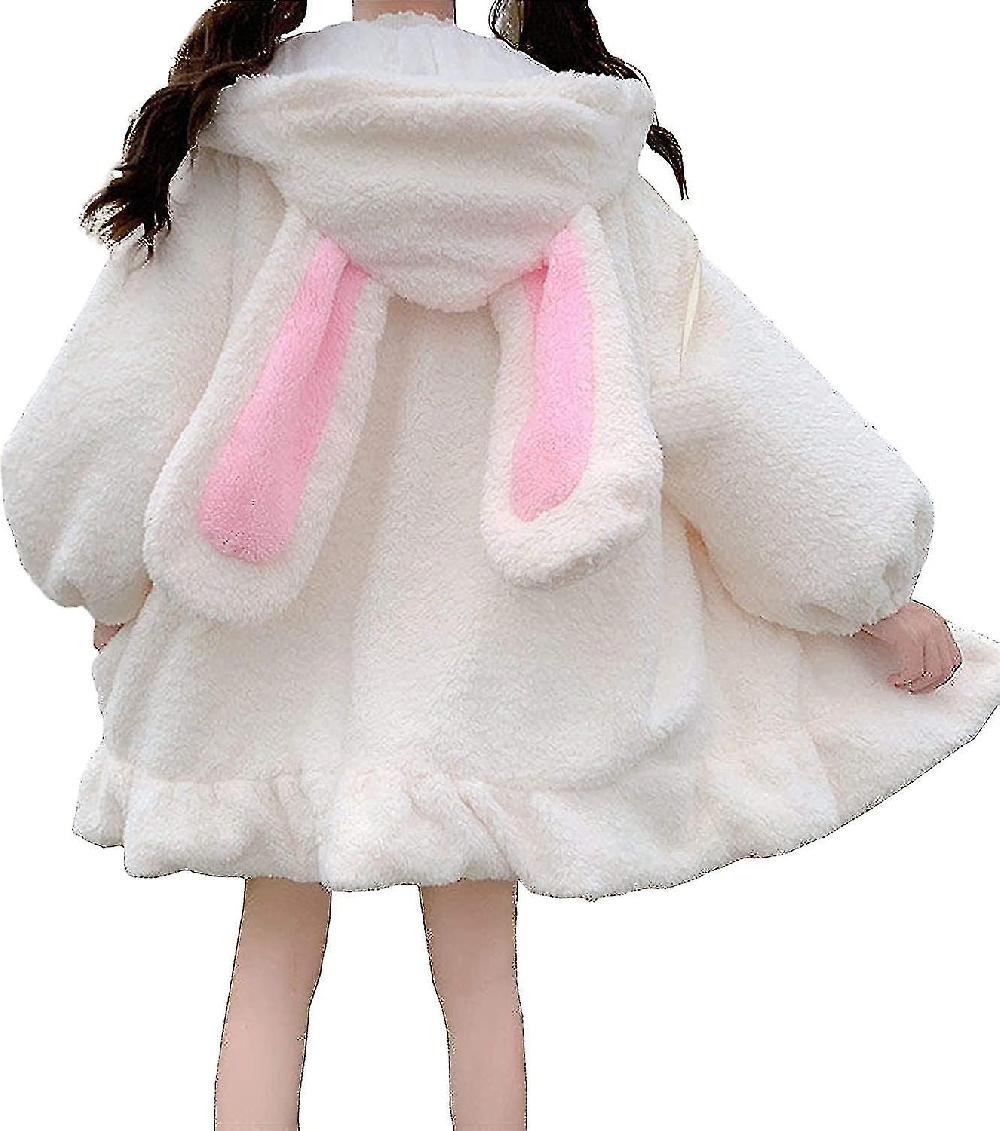 Donne Carino Coniglietto Orecchio Felpa Con Cappuccio Fuzzy Soffice Maglione Felpa Pulr Top Manica I Et Cappotti