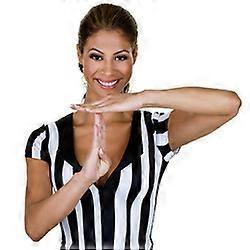 Donne&s Arbitro a strisce Ufficiali/Maglia Umpire L
