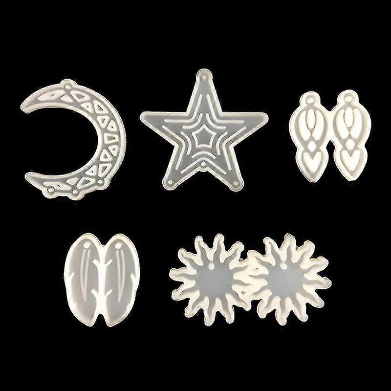 Dream Catcher Moon Sun Earrings Epoxy Resin Mold Eardrop Dangler Silicone Mould