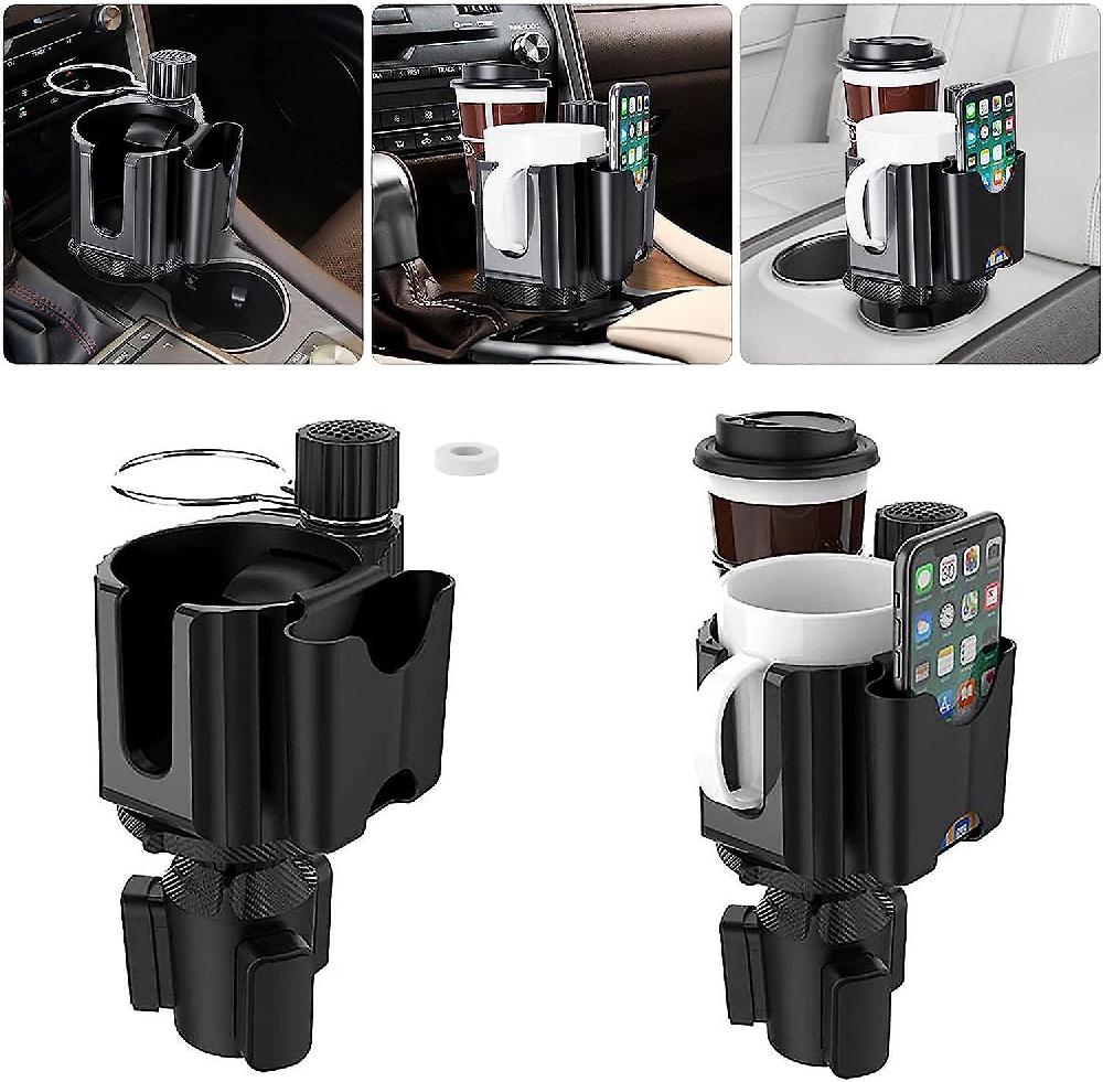 Dww-1pcs-Extension de Porte Gobelet de Voiture 4 en 1 Multi Fonction Double Porte Gobelet avec Tlphone et Fente pour Carte/Fente d'aromathrapie Base