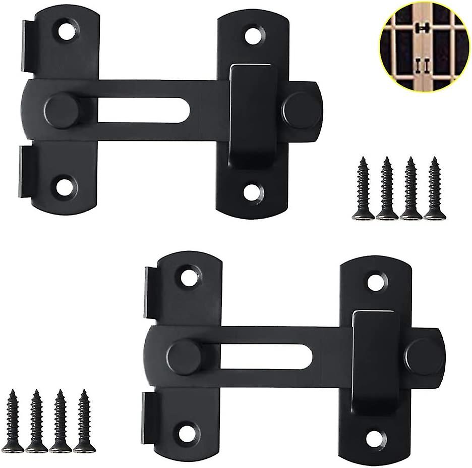 Dww-2pcs-Loquet De Porte En Acier Inoxydable Cadenas Serrure De Porte Petite Serrure De Porte Salle De Bains Serrure De Porte Fentre Meubles Pour Anim