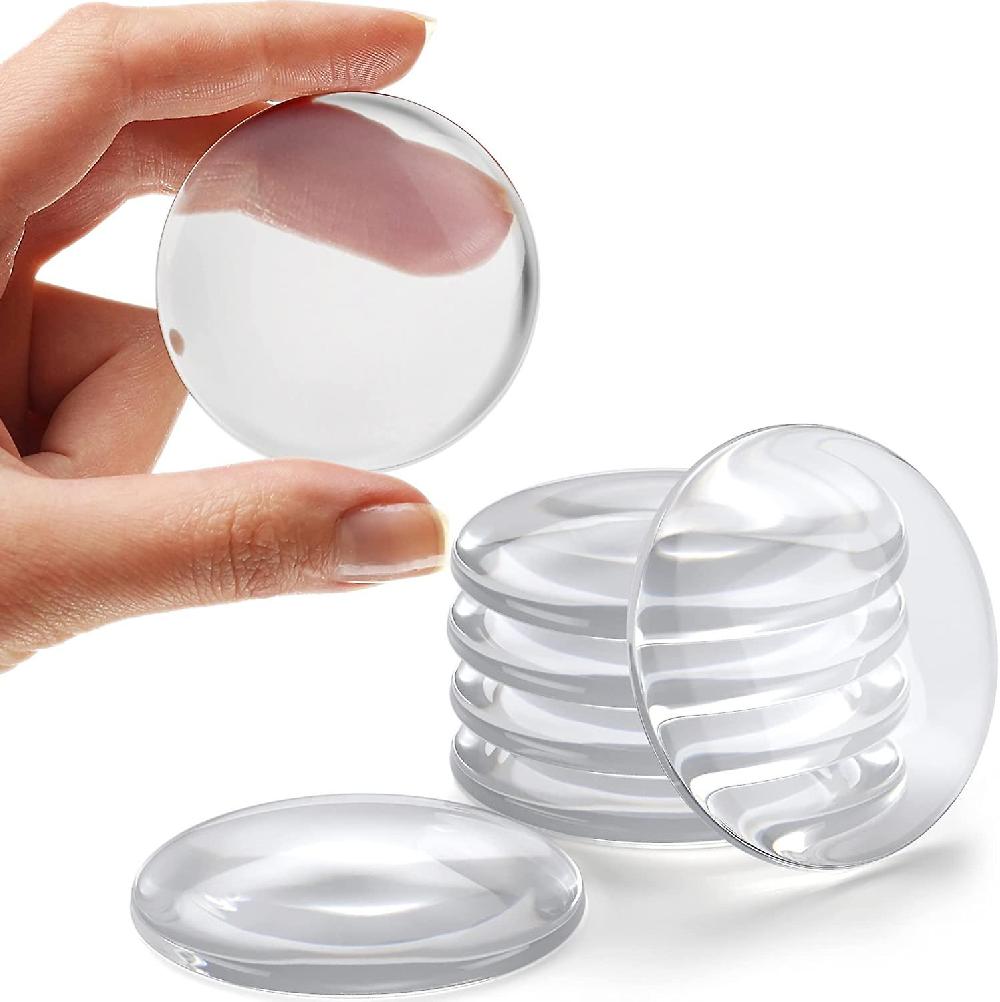 Dww-Bute de poigne de porte murale la plus solide 5cm Ensemble. 6 morceaux de bouton de porte en caoutchouc transparent coussin de protection murale