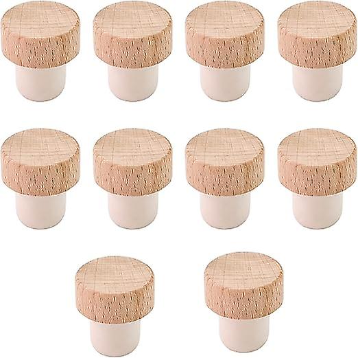 Dww-Lot de 10 bouchons en forme de T pour bouteille de vin bouchon liege bouchons en forme de T rutilisables pour huiles boissons ou liquides